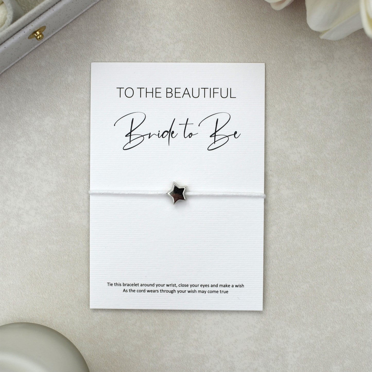 CLEARANCE - To The Beautiful Bride To Be Wish Bracelet