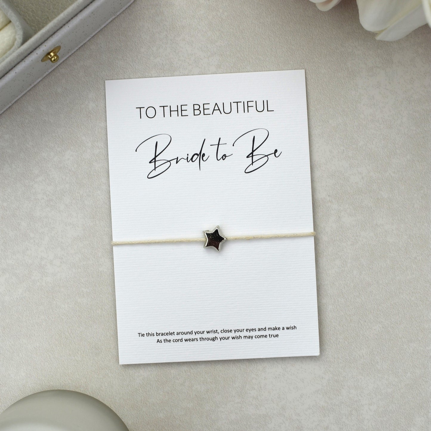 CLEARANCE - To The Beautiful Bride To Be Wish Bracelet