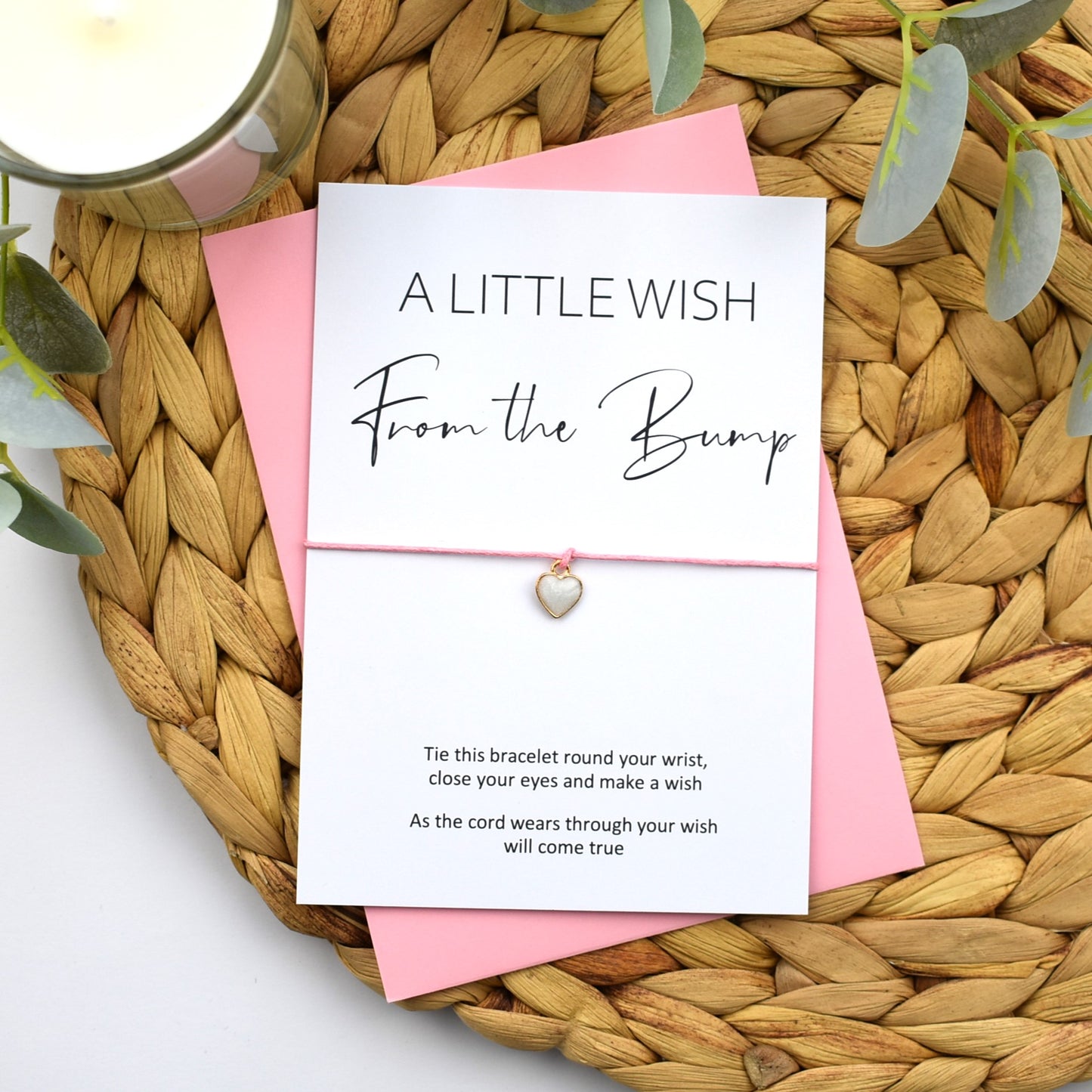 A Little Wish From The Bump Wish Bracelet - Heart Charm