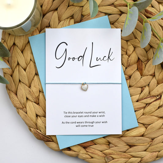 Good Luck Wish Bracelet - Heart Charm