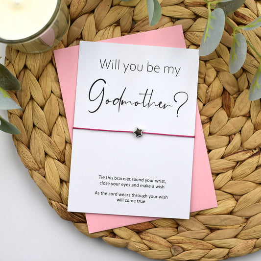 Will You Be My Godmother Wish Bracelet