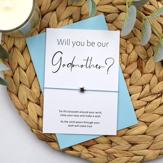 Will You Be Our Godmother Wish Bracelet