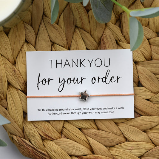 Thank You For Your Order Wish Bracelet