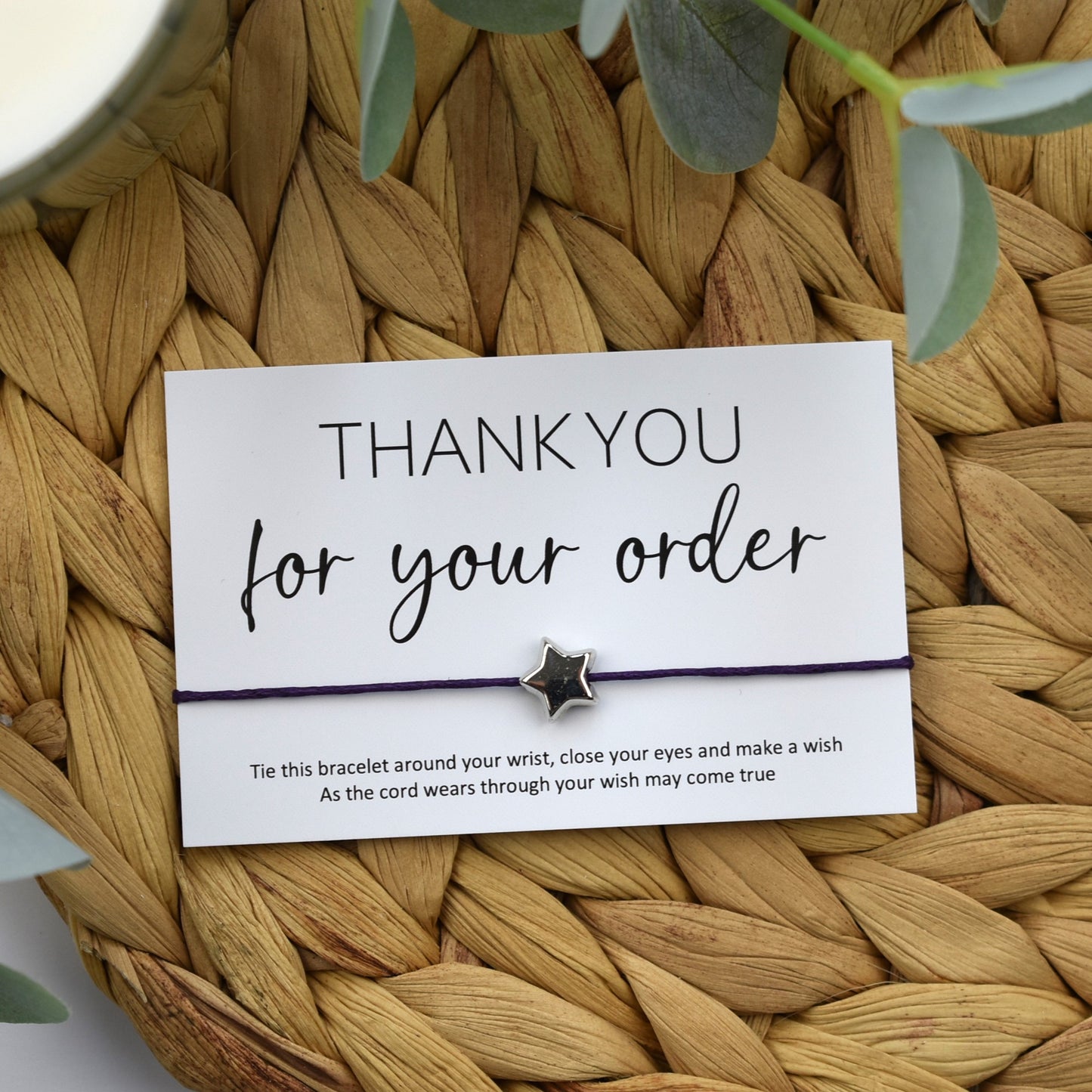 Thank You For Your Order Wish Bracelet