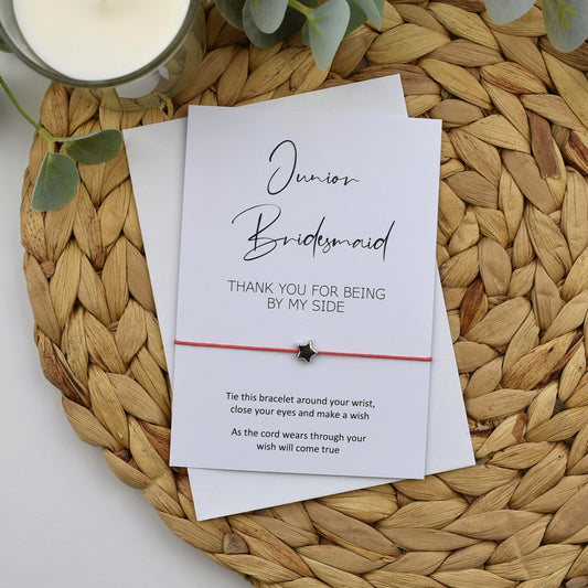 Thank You For Being By My Side Wish Bracelet - Junior Bridesmaid