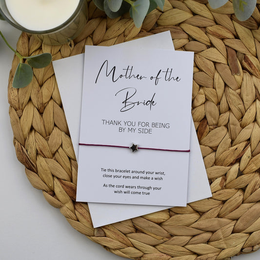 Thank You For Being By My Side Wish Bracelet - Mother of the Bride