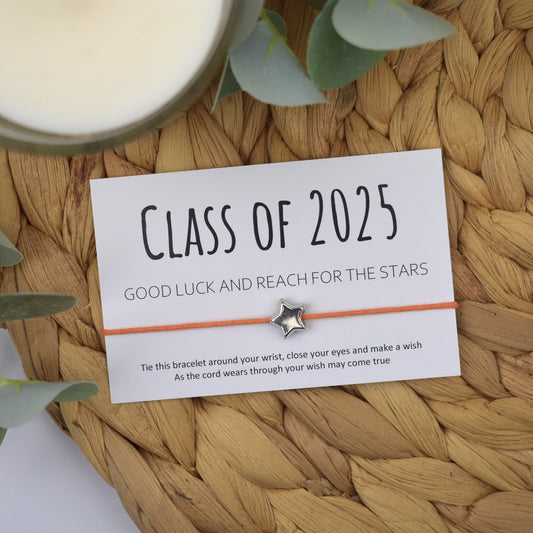 Bulk Priced | Class of 2025 Good Luck And Reach For The Stars Wish Bracelet