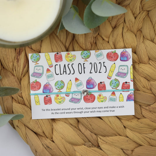 Class of 2025 Wish Bracelet | Heart Charm