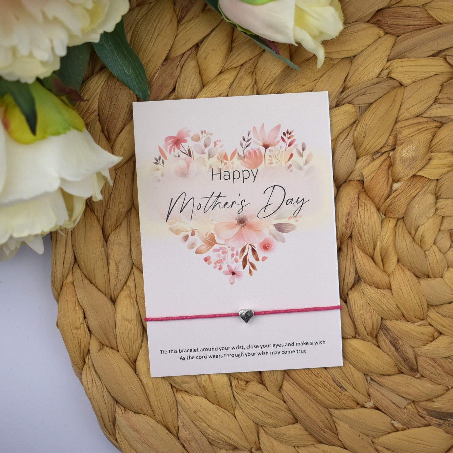 Happy Mother's Day Wish Bracelet | Heart Charm