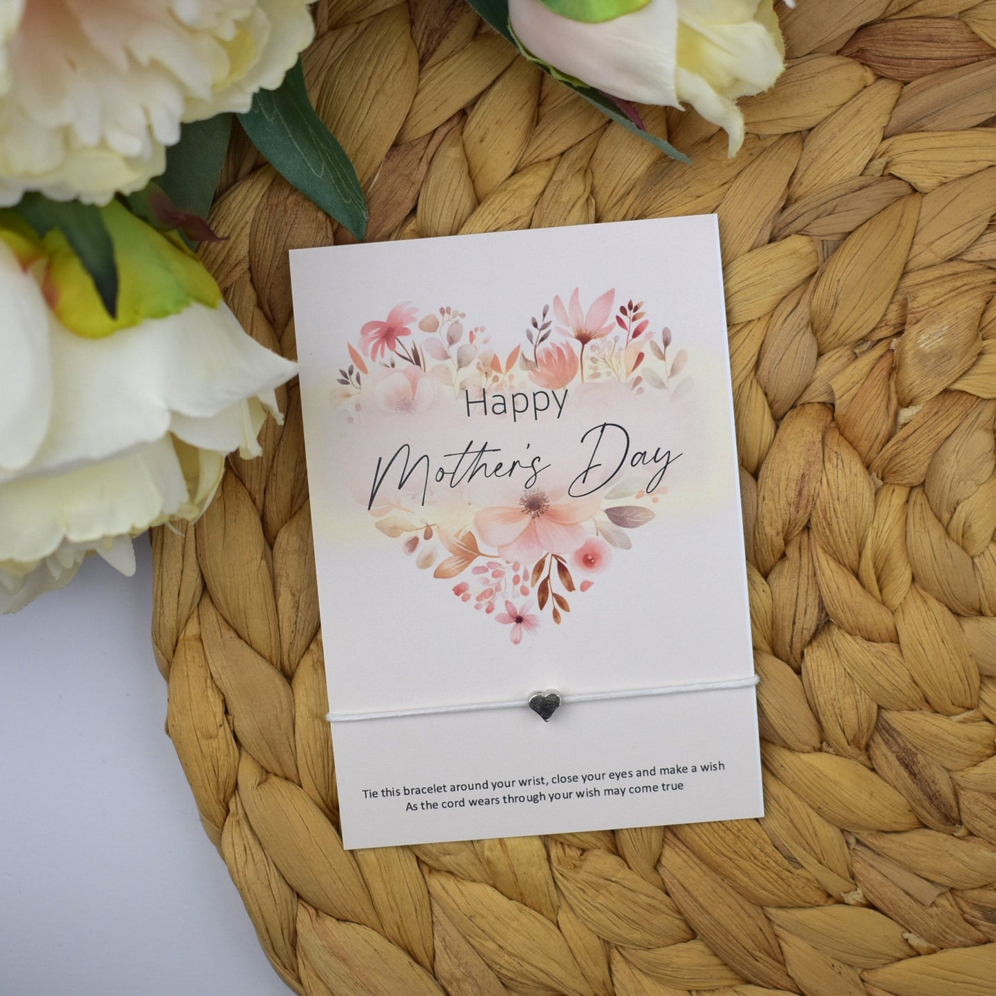 Happy Mother's Day Wish Bracelet | Heart Charm