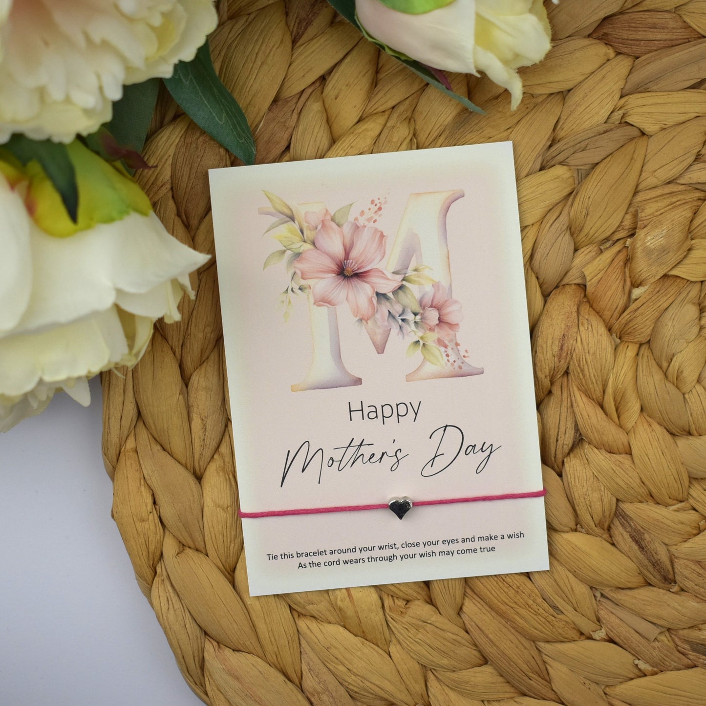Happy Mother's Day Wish Bracelet | Heart Charm