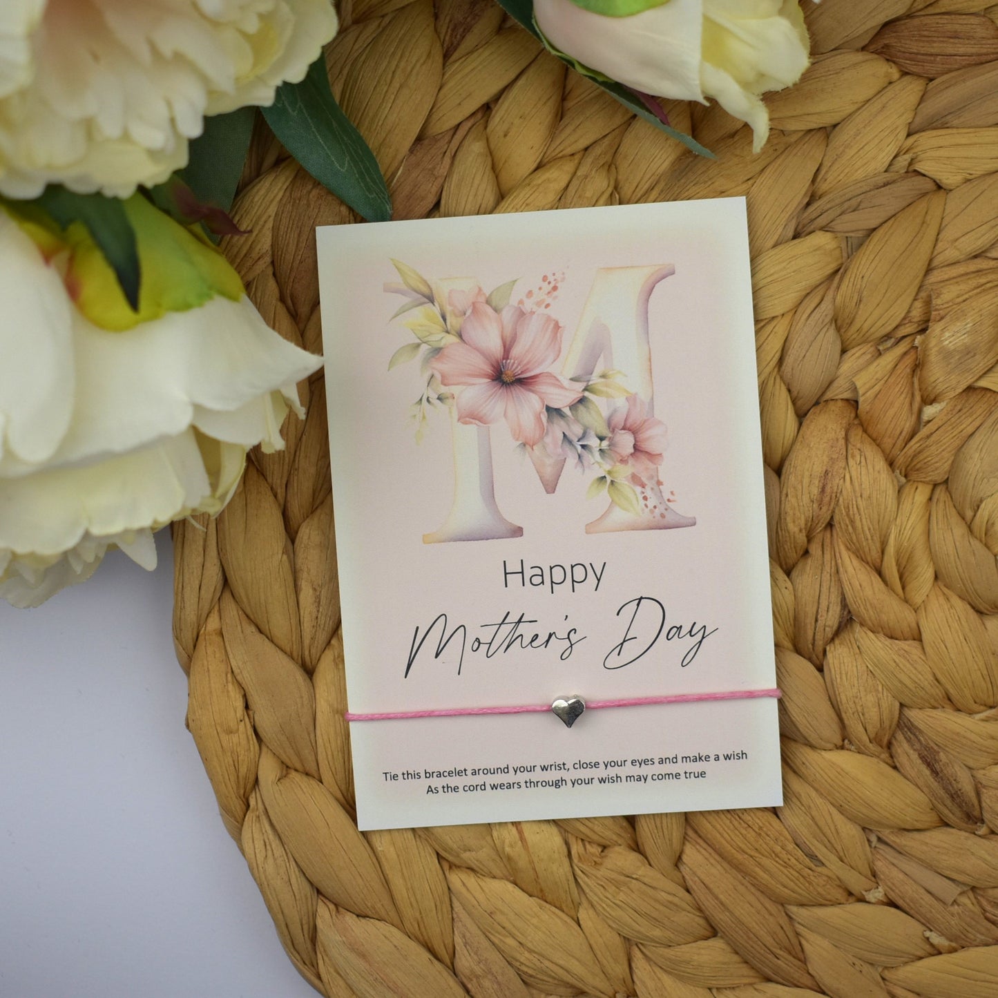 Happy Mother's Day Wish Bracelet | Heart Charm