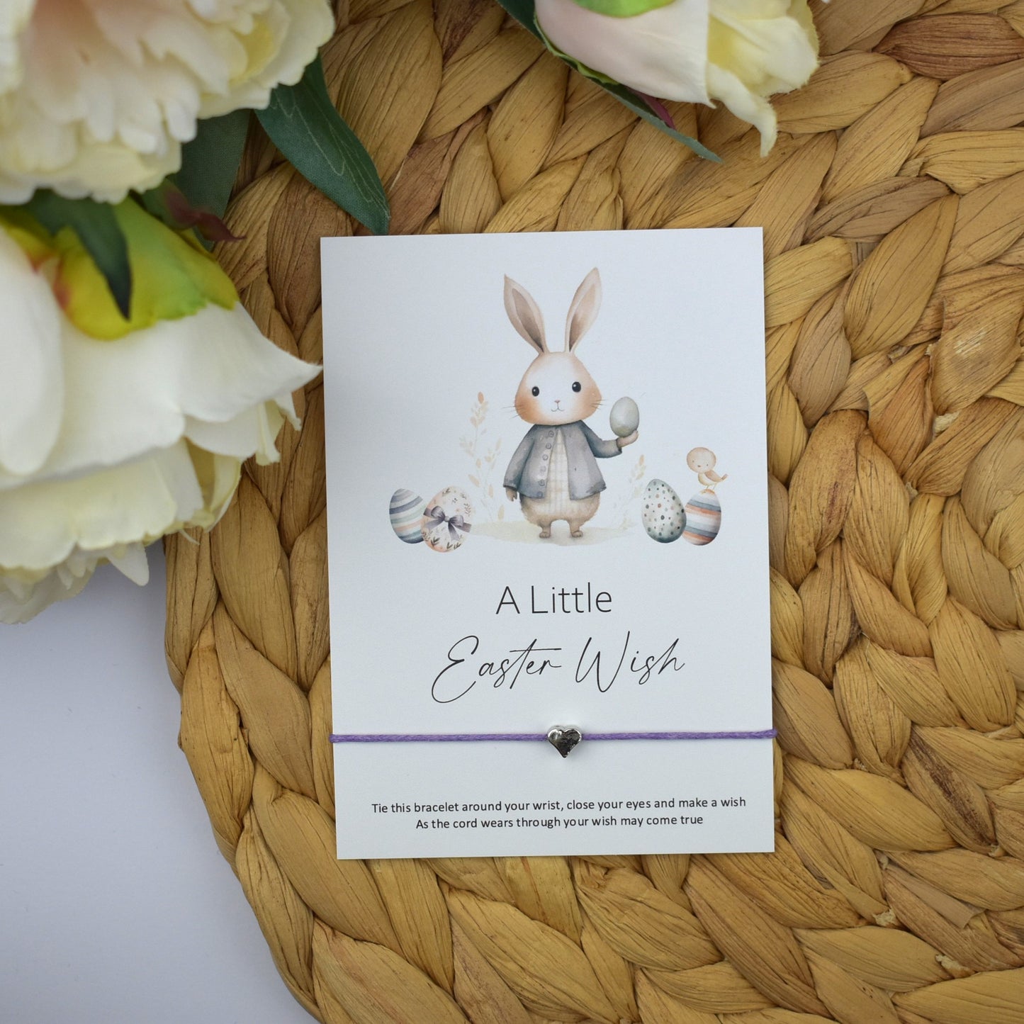 A Little Easter Wish Wish Bracelet | Heart Charm