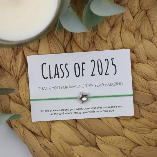 Bulk Priced | Class of 2025 Thank You For Making This Year Amazing Wish Bracelet