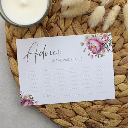Advice For The Bride To Be - Pink Flowers