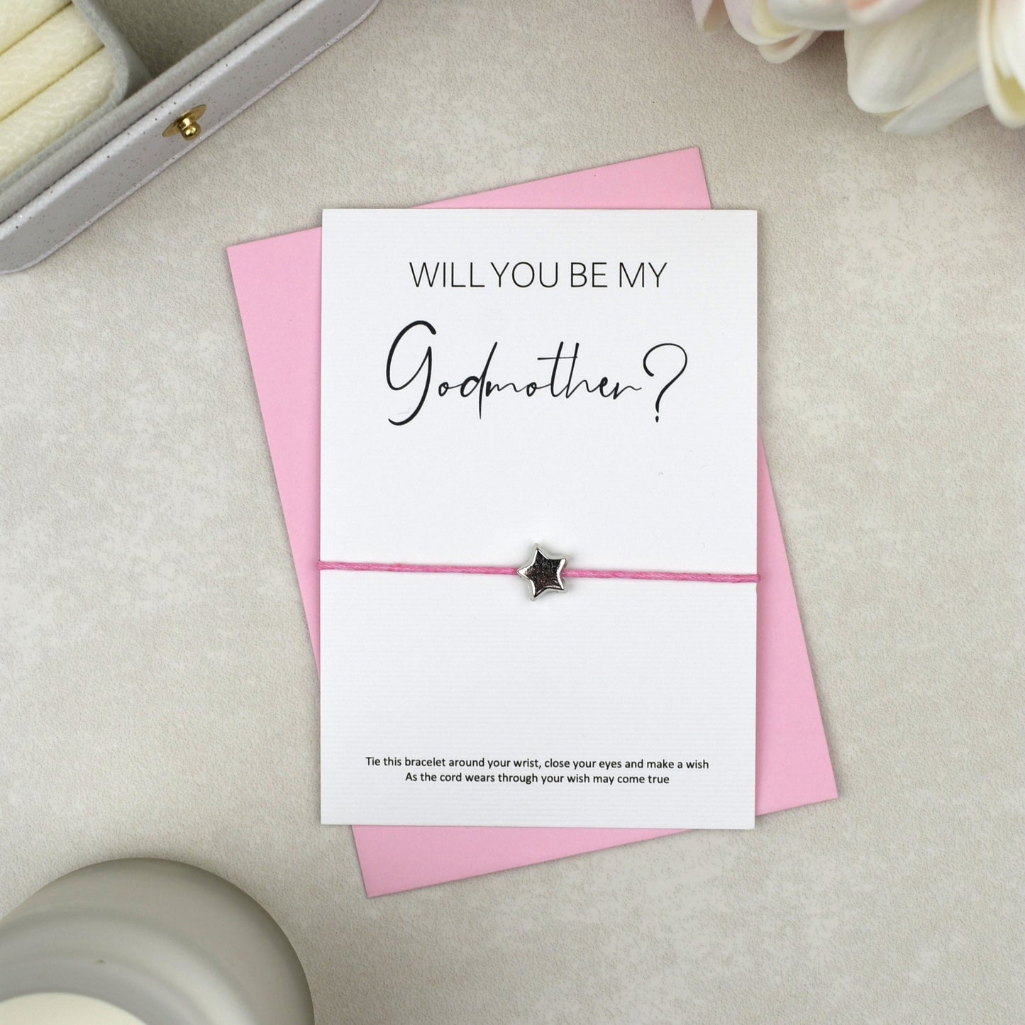 CLEARANCE - Will You Be My Godmother? Wish Bracelet