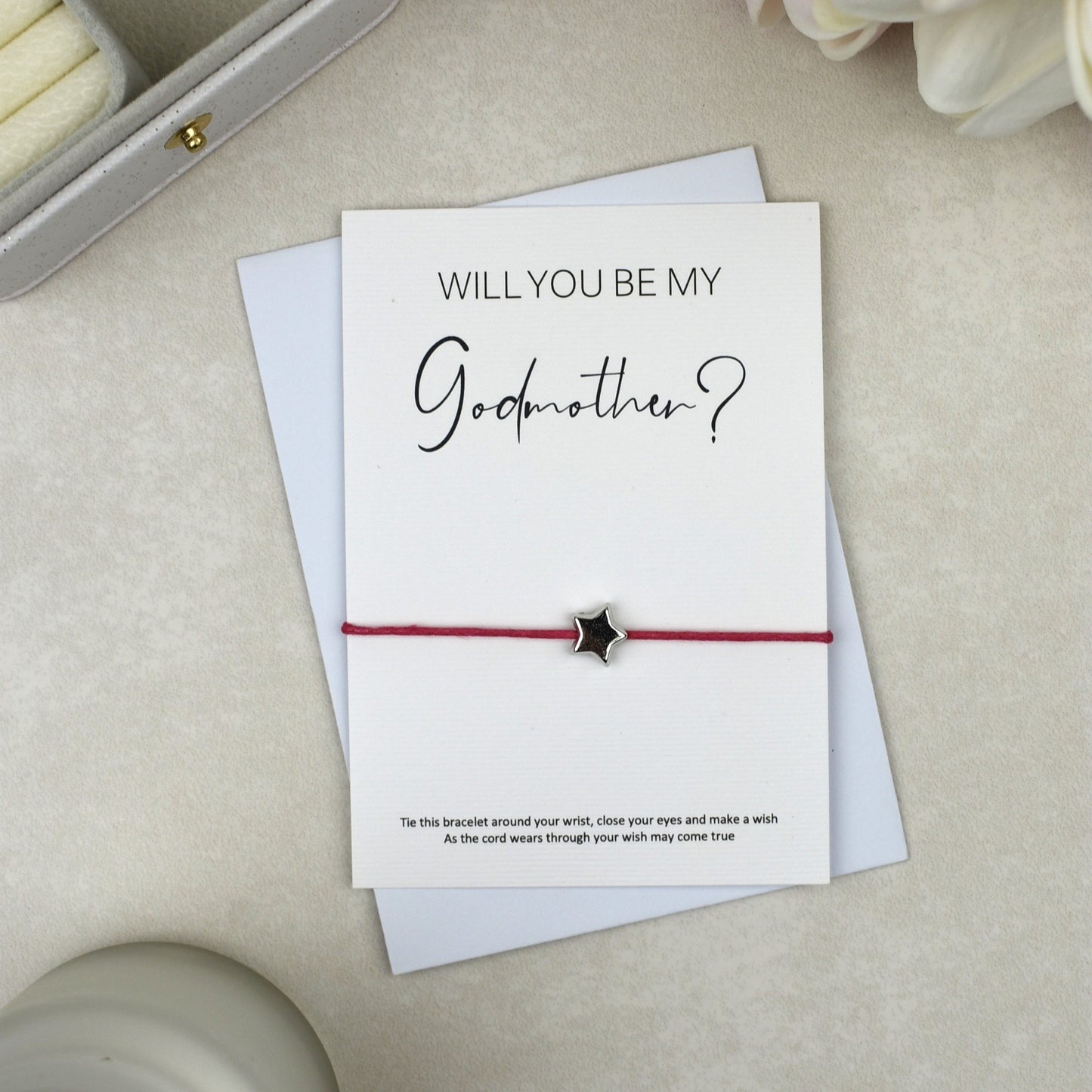 CLEARANCE - Will You Be My Godmother? Wish Bracelet