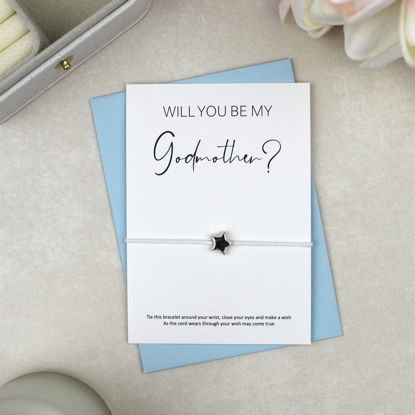 CLEARANCE - Will You Be My Godmother? Wish Bracelet