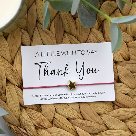 A Little Wish To Say Thank You Wish Bracelet | Gold Star