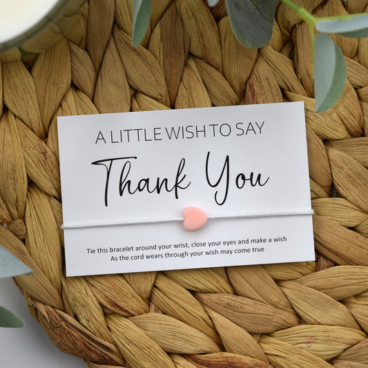 A Little Wish To Say Thank You Wish Bracelet | Pastel Heart