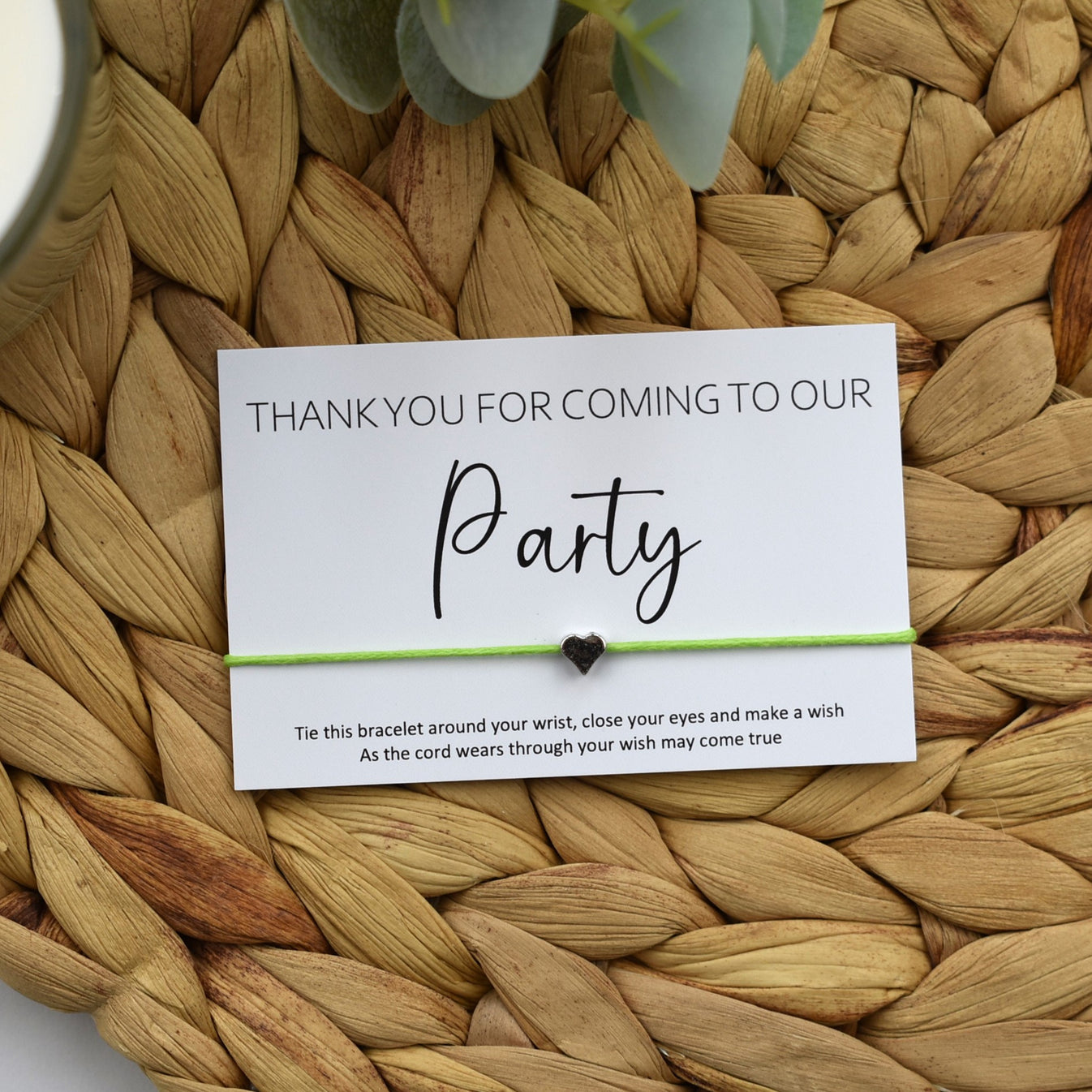 CLEARANCE Thank You For Coming To Our Party Wish Bracelet Heart Ch — free download