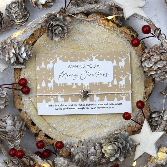Wishing You A Merry Christmas Wish Bracelet