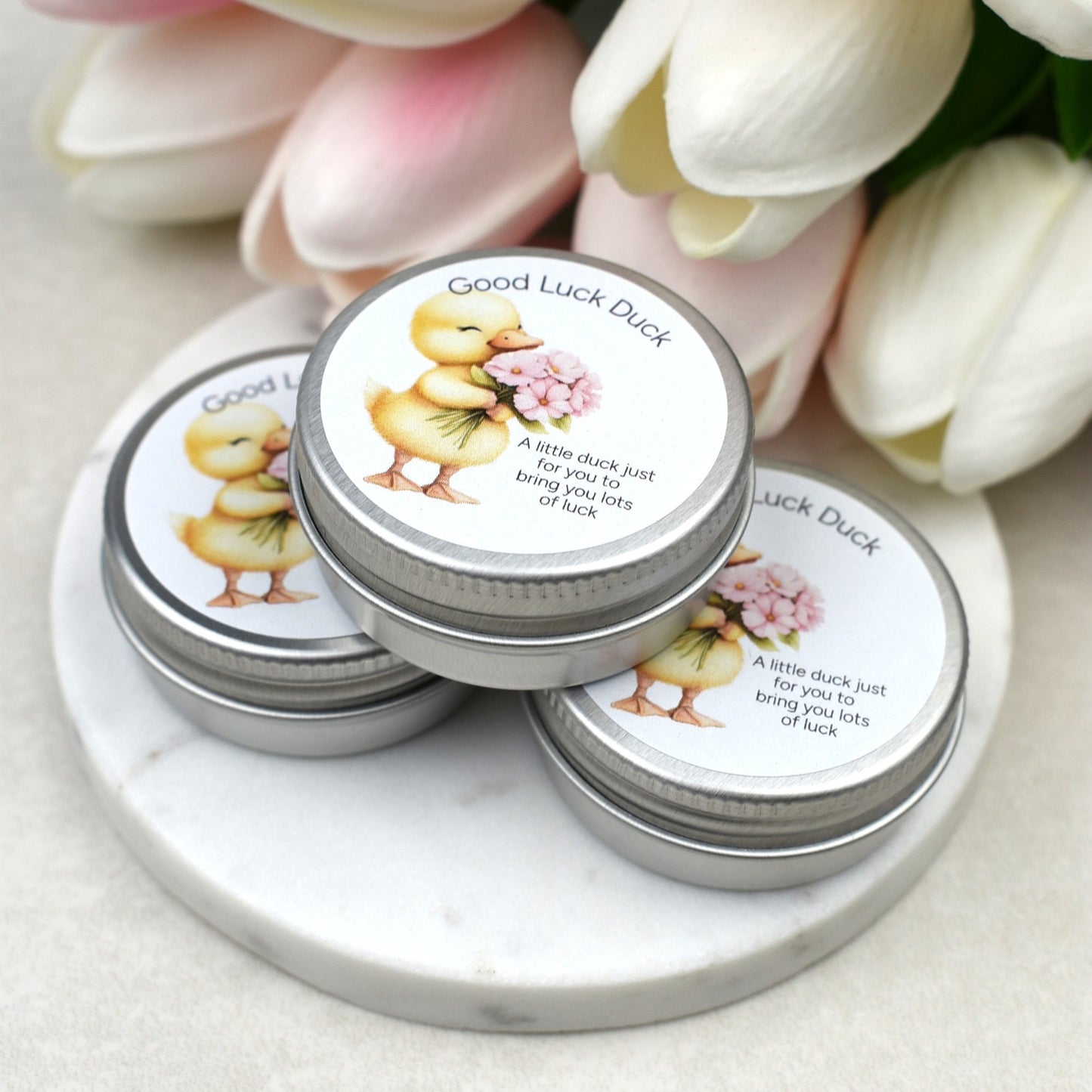 Lucky Duck Keepsake in Tin – A Tiny Gift of Good Luck & Encouragement - Yellow Duck