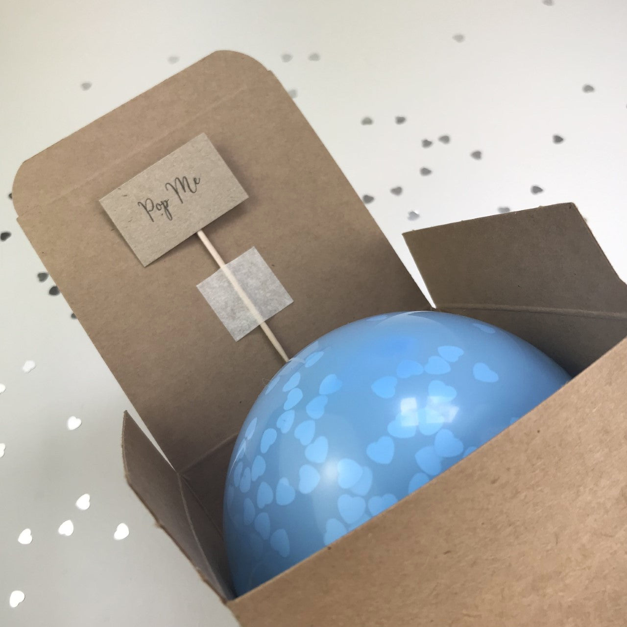 Personalised Blue Balloon Proposal Box