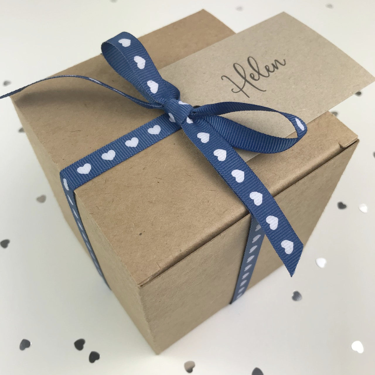 Personalised Dark Blue Heart Balloon Proposal Box