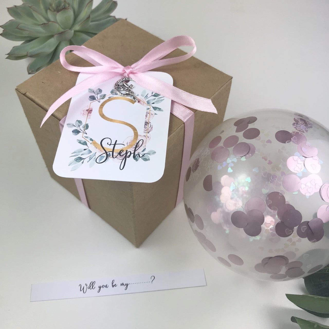 Personalised Deluxe Balloon Proposal Box